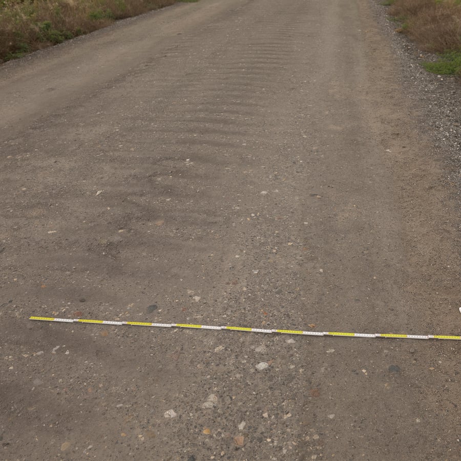 Textura de estrada de terra compactada