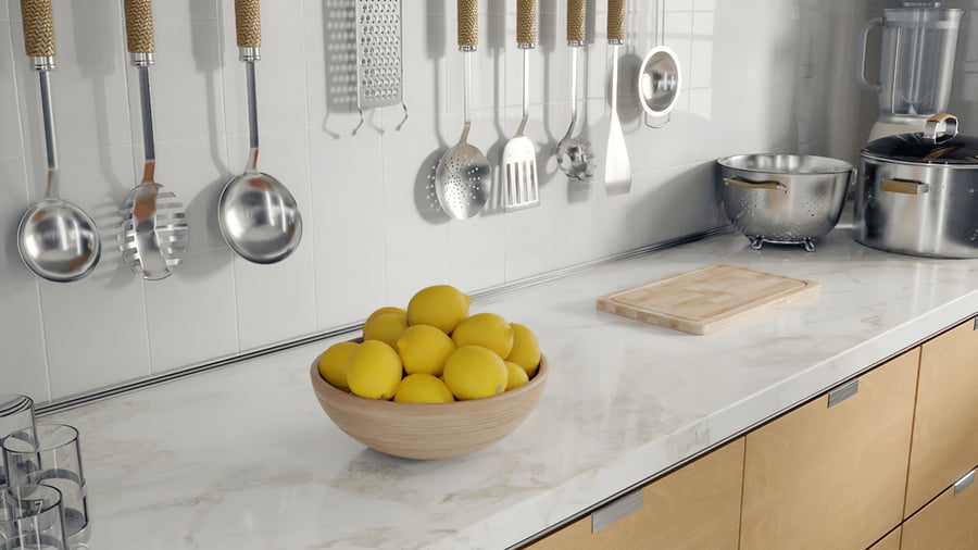 Lemon Fruit Bowl Food Model