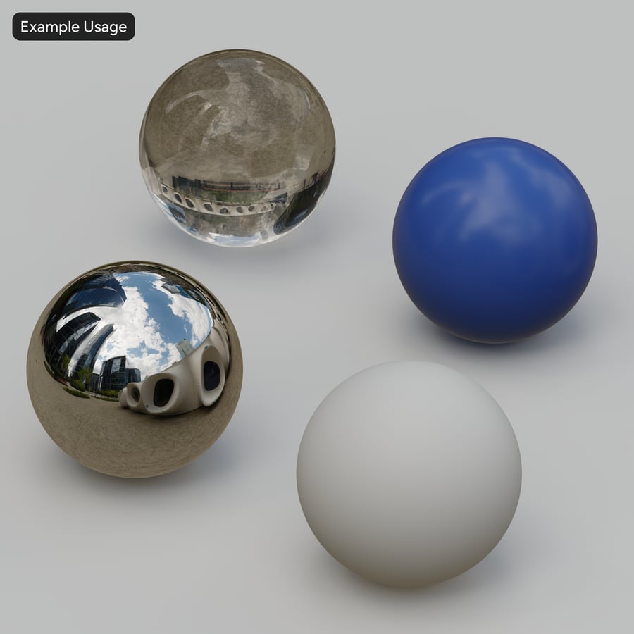 HDRI quảng trường đô thị có mái vòm, trời nhiều mây