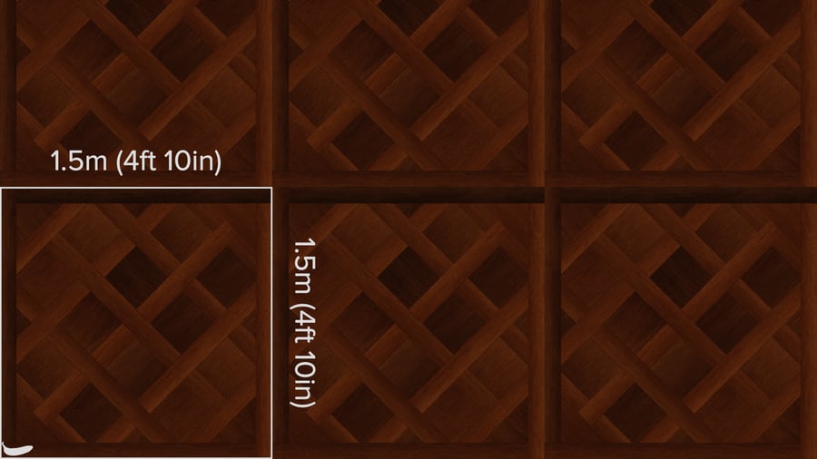 Basket Weave Oak Wood Board Texture, Dark Brown