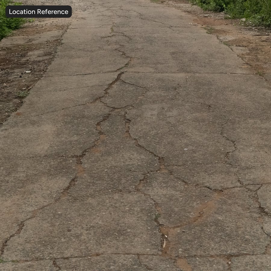 Cracked Aggregate Concrete Ground Texture, Brown