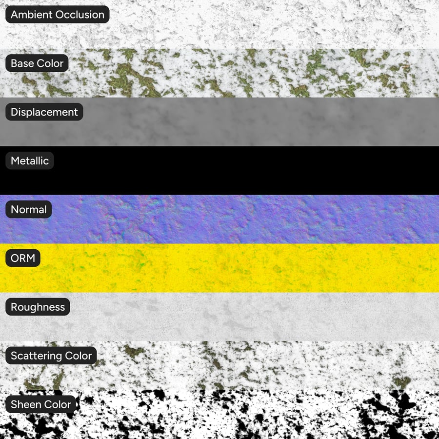 Tjock snö på gräs Textur