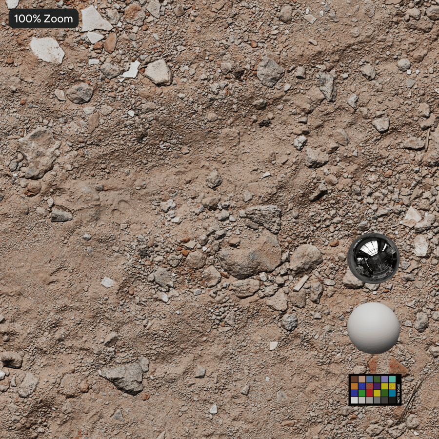 Rocks on Dirt Ground Texture