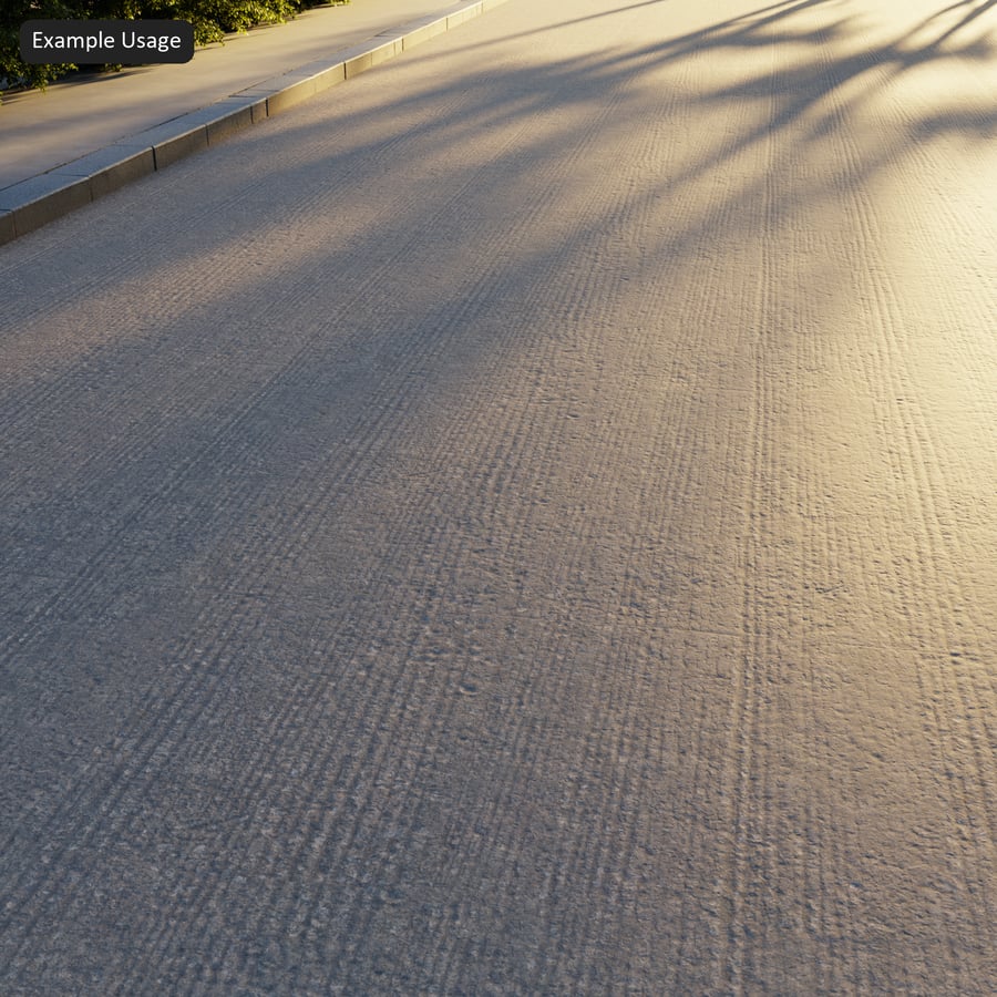 Worn Ribbed Concrete Road Texture, Beige