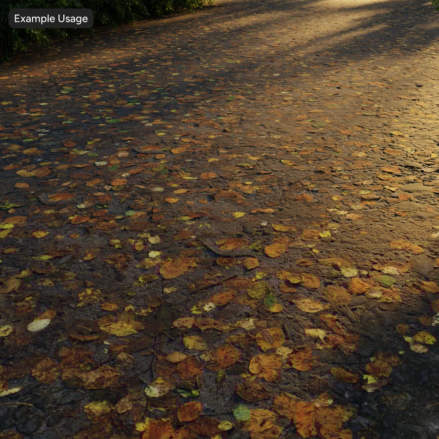 Herfstbladeren op rotsachtige ondergrond Textuur