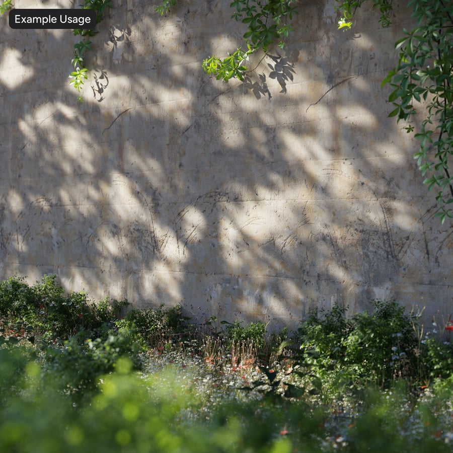 Scratched Stained Concrete Block Wall Texture