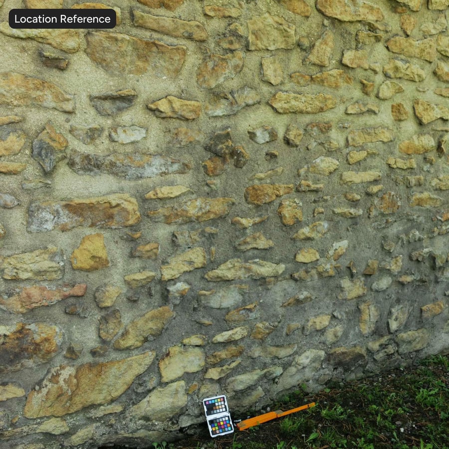 Heavy Mortared Rubble Stone Wall Texture, Sandstone