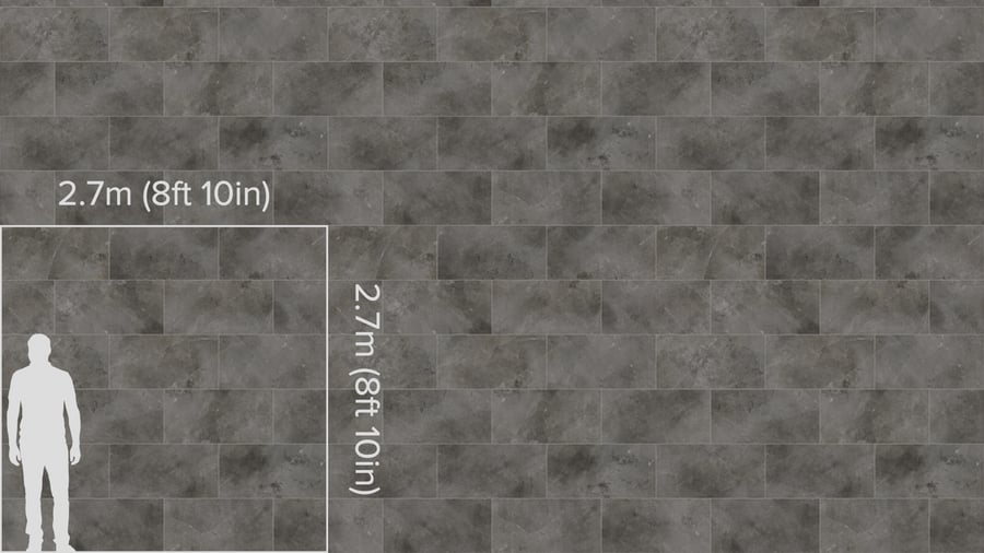 Textura de azulejo mate em mármore retangular deslocado, cinzento esfumado