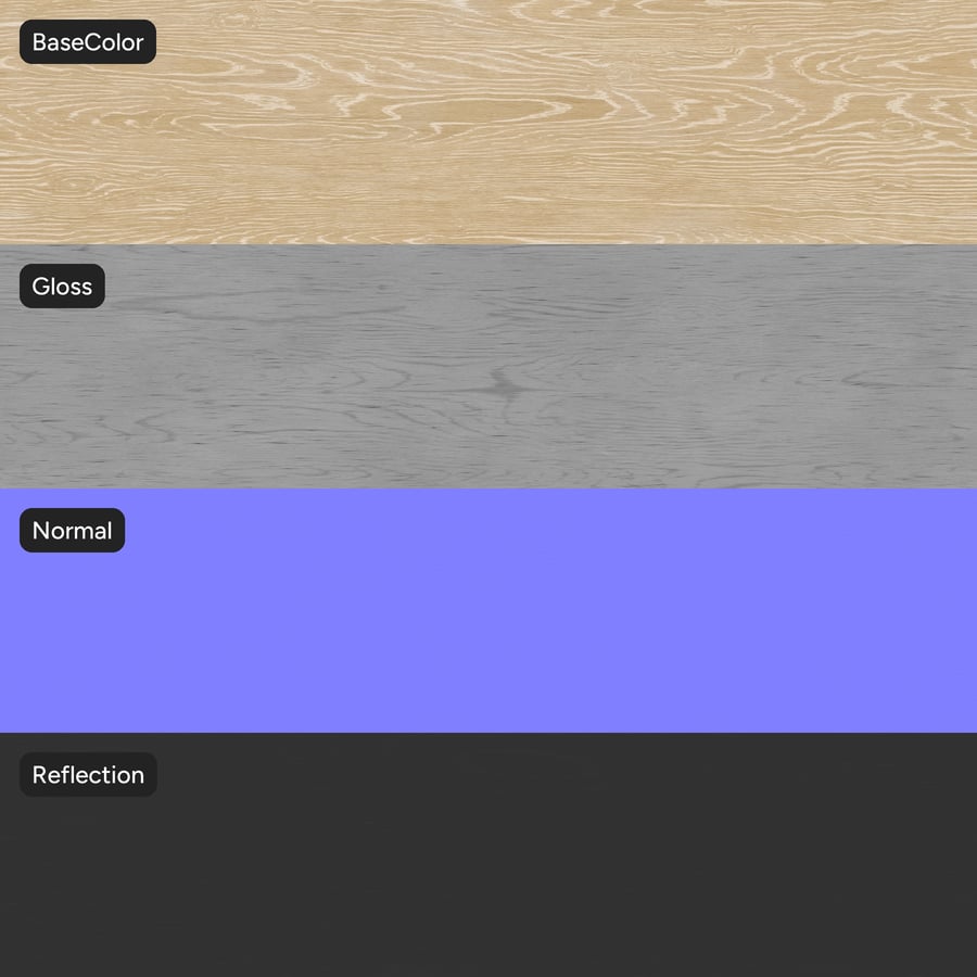Random Match Oak Wood Veneer Texture, Washed Beige