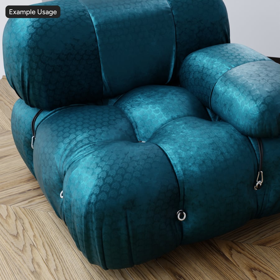 Textura de veludo de damasco em relevo, azul