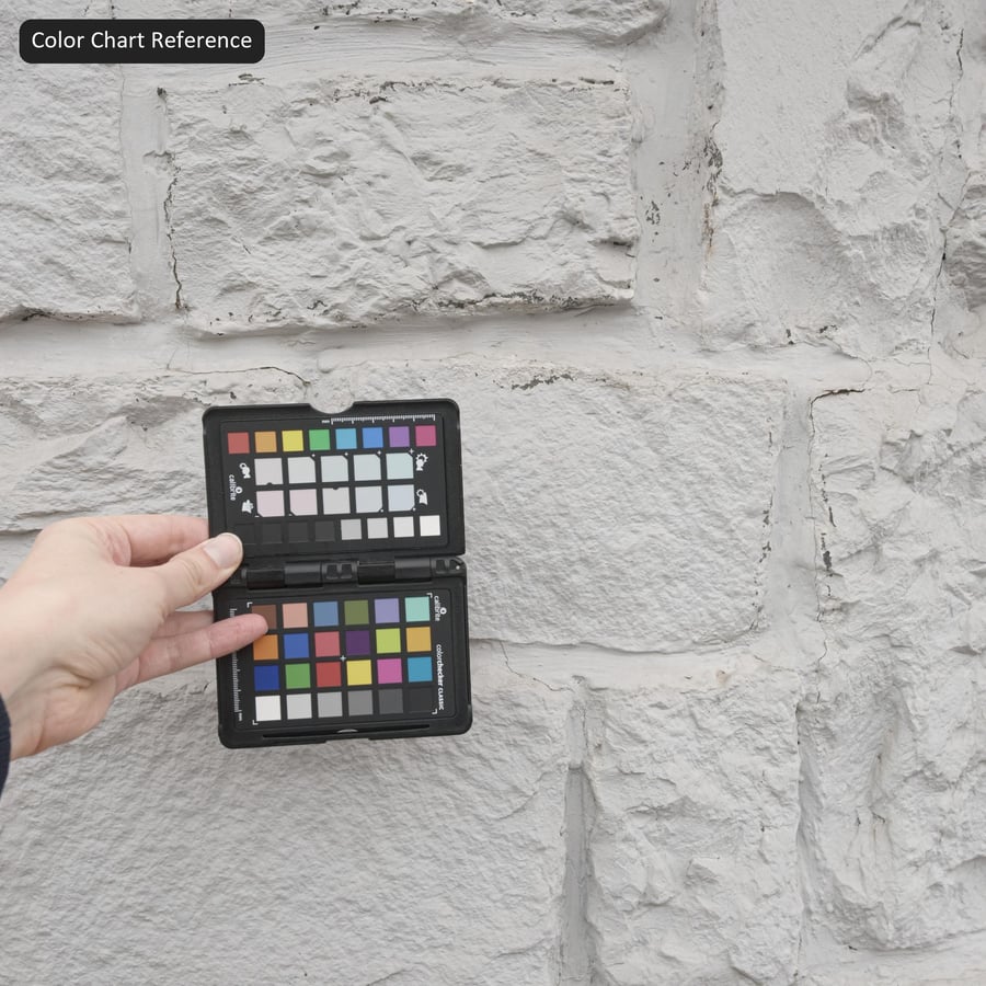 Painted Rubble Stone Wall Texture, White