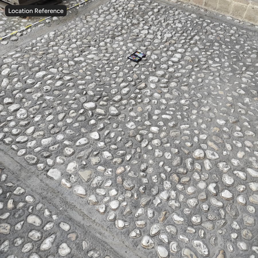 Worn Studded Cobblestone Paver Texture