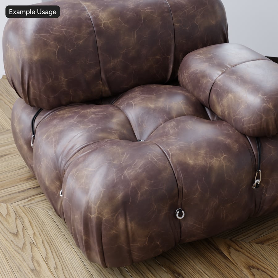 Ripple Sleek Vintage bőr textúra, barna, csokoládé