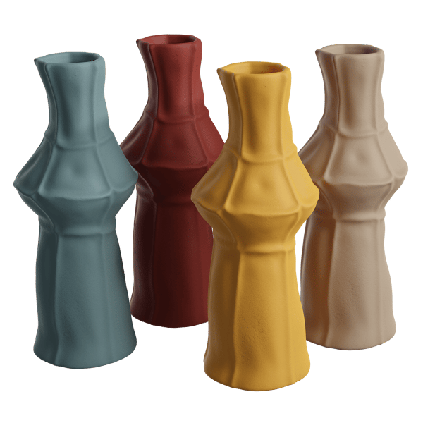 Ceramic Torso Origami Vase Models