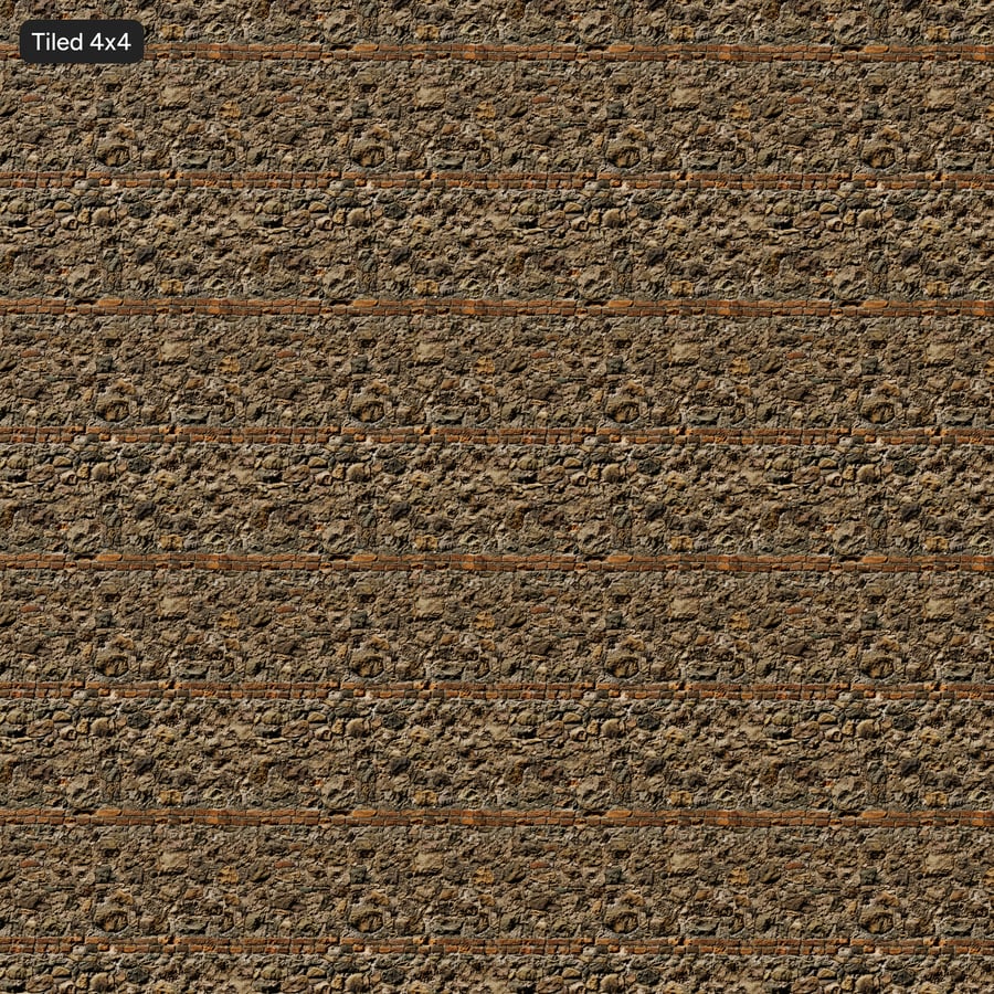 Rubble Stone Wall Texture, Orange