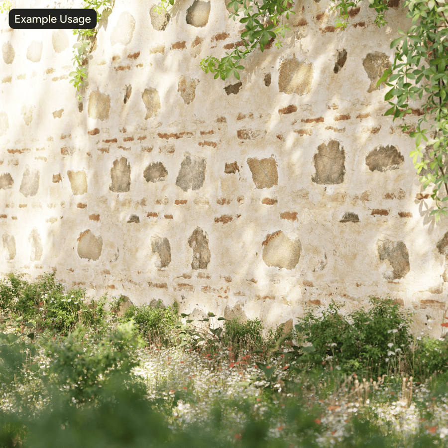 Texture de mur en briques et moellons superposés