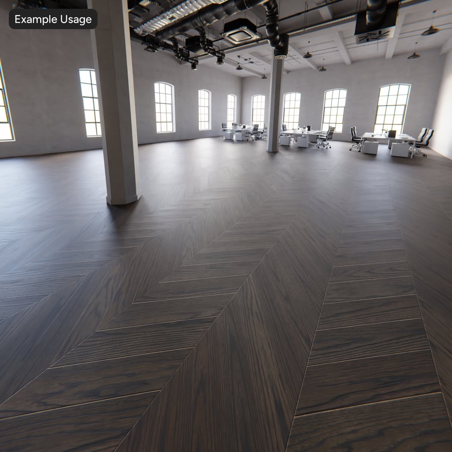 Tekstura deski jesionowej Chevron, ciemnobrązowa