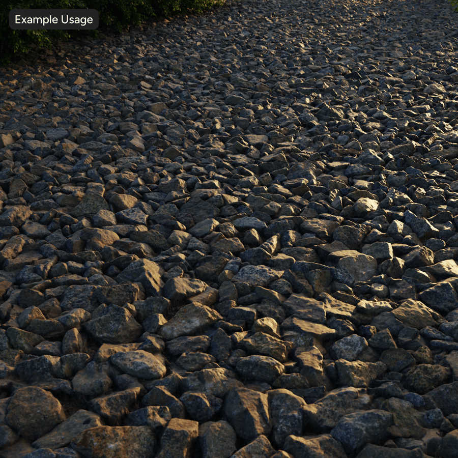 Textura de pedras volumosas