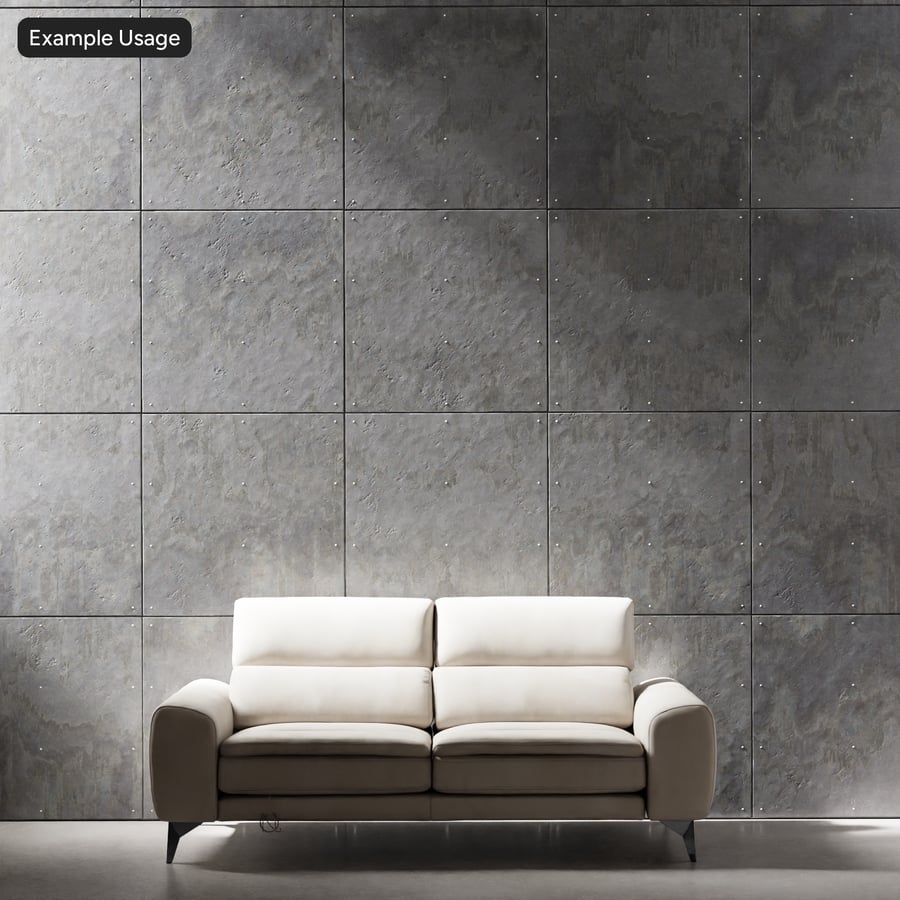 Textura de painel metálico com rebites quadrados desgastados
