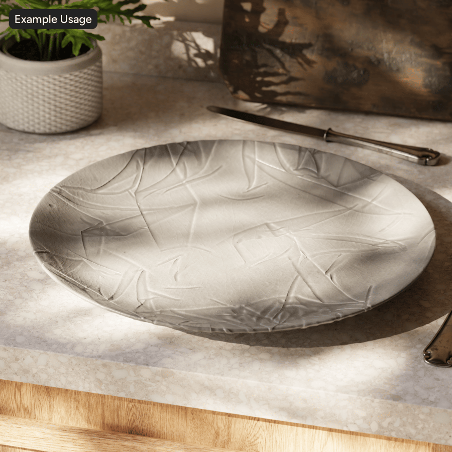 Crackle Glazed Ceramic Pottery Texture, Grey