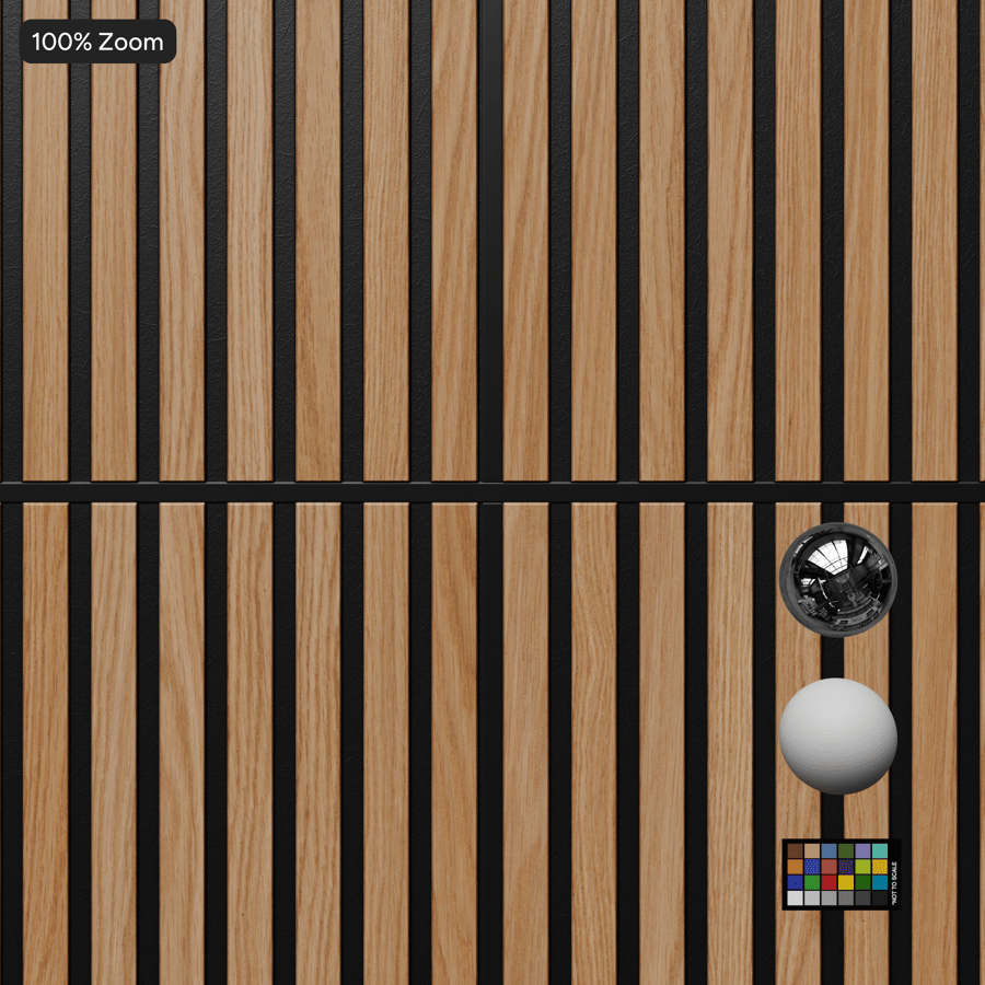 Vertical Slat Wood Panel Wall Texture, Natural Oak
