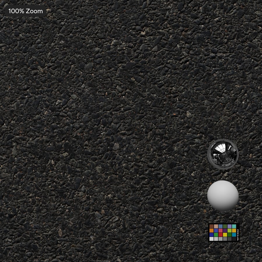 Fine Aggregate Unmarked Asphalt Texture, Charcoal Grey
