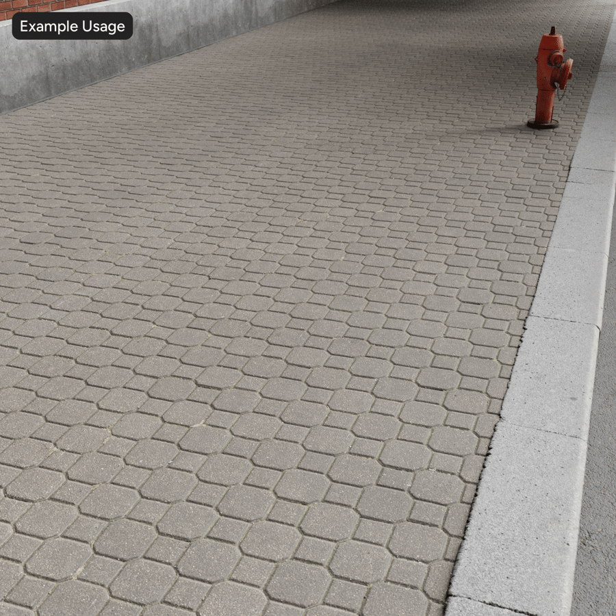 Interlocking Paver Texture, Grey