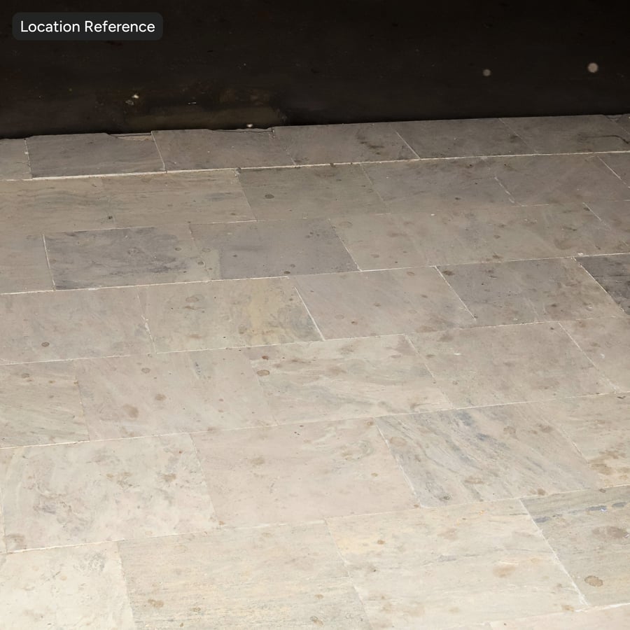 Dirty Travertine Stone Sidewalk Texture