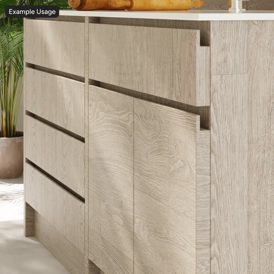 Random Match Oak Wood Veneer Texture, Ash Grey