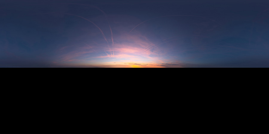 Hazy Horizon Sunset Outdoor Sky HDRI, Pink & Orange