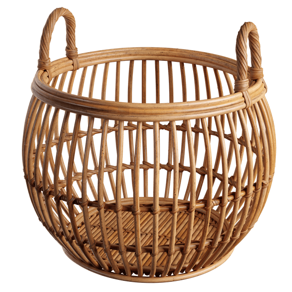 Rieten rotan mand met hengsels Model