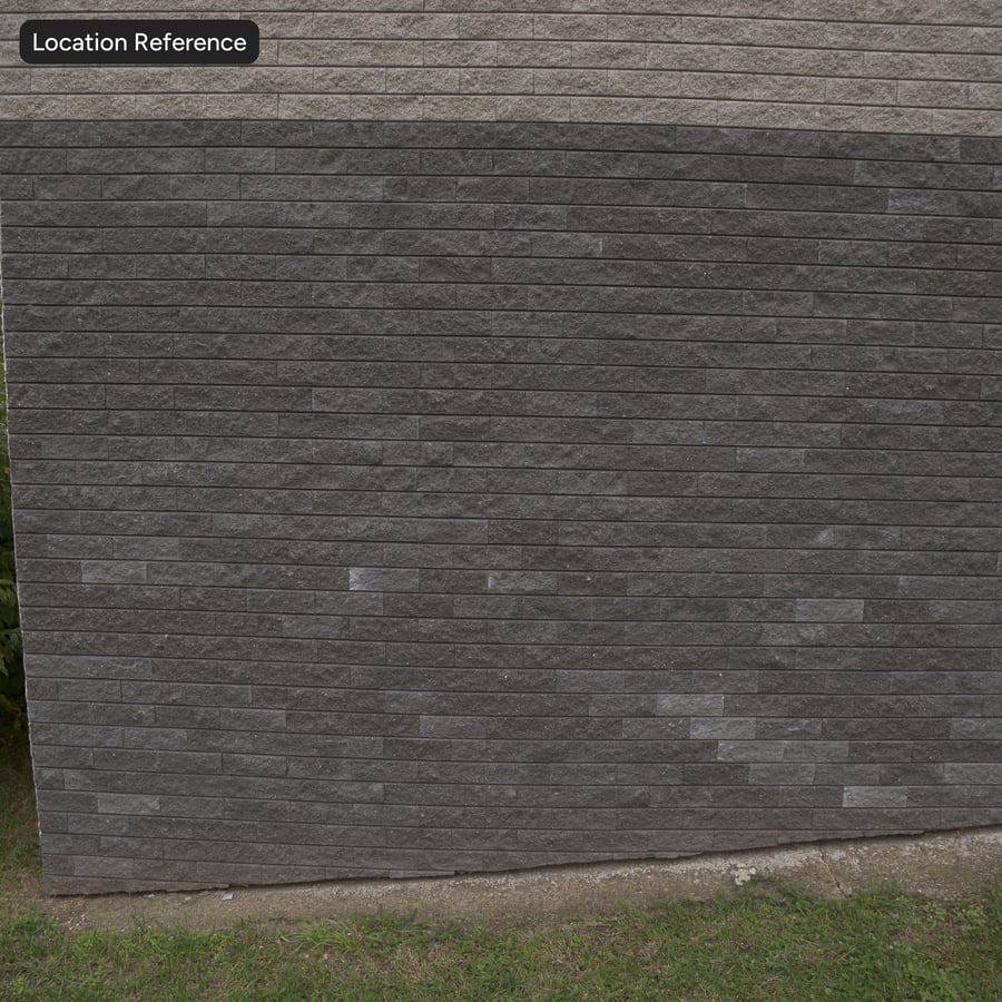 Rough Wirecut Running Bond Brick Wall Texture, Gray