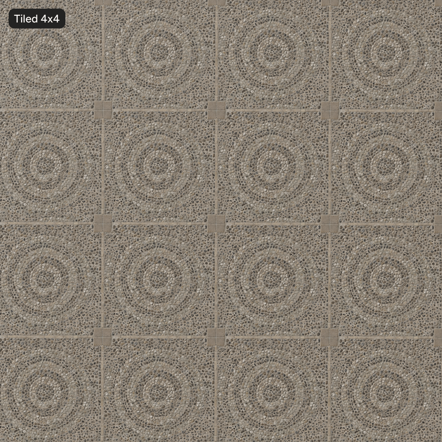 River Stone Cobblestone Paving Texture, Grey Brown