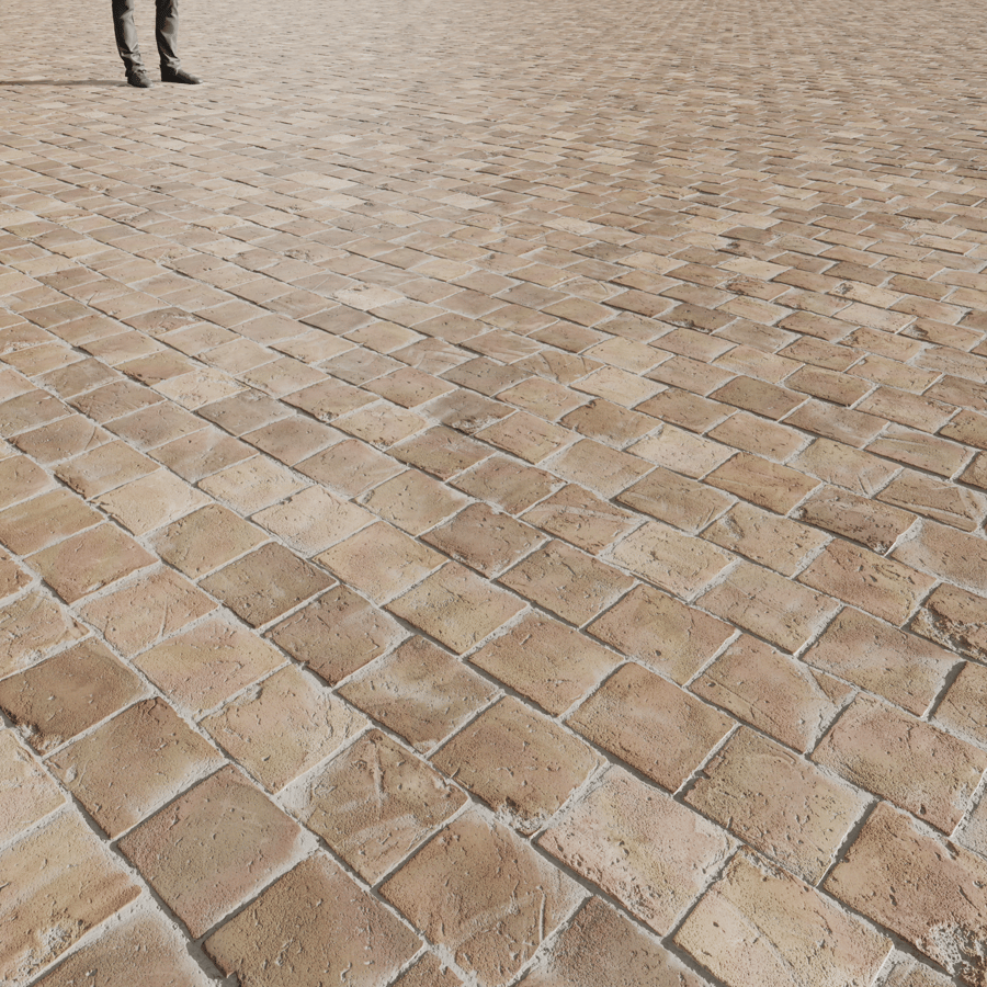 Reclaimed Square Terracotta Tile Texture, Beige