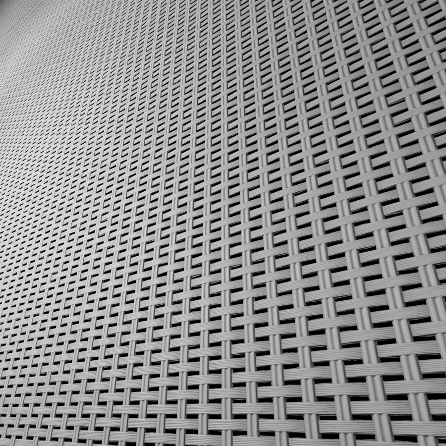 Plastic Wicker Weave Texture, White