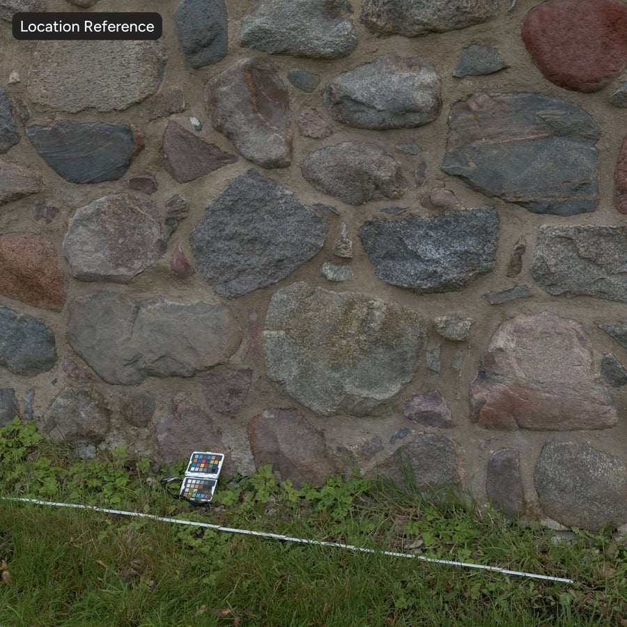 Μικτή υφή τοίχου από πέτρα με μπάζα