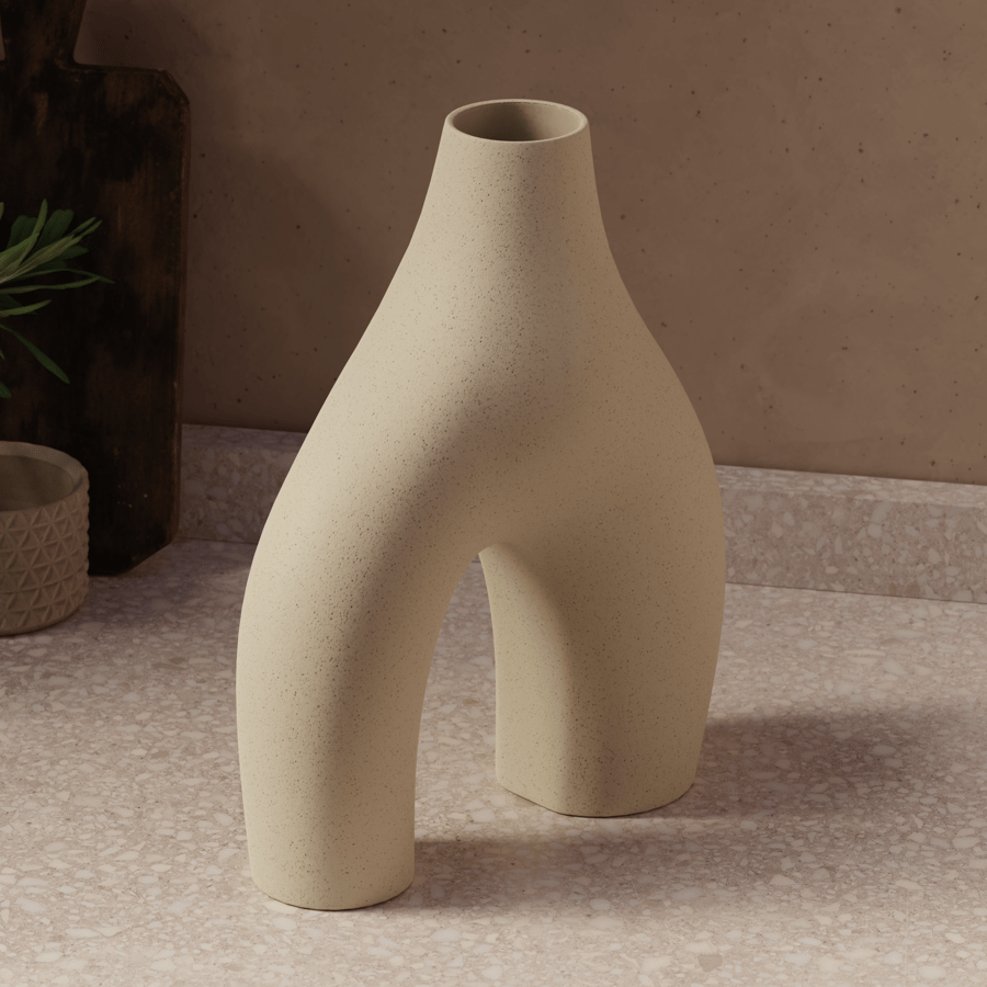 Abstract Organic Ceramic Vase Model