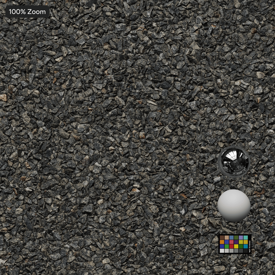 Texture de gravier compacté, gris