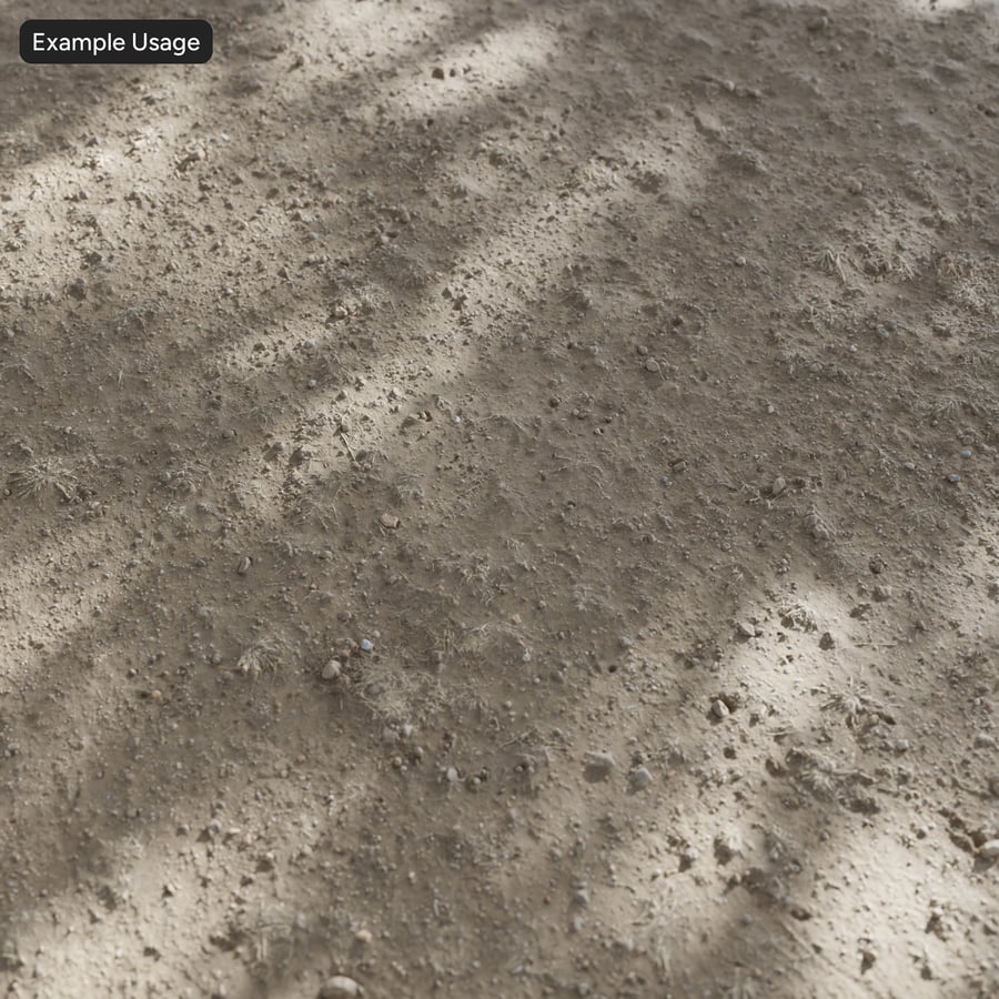 Scattered Rocks on Dirt Texture