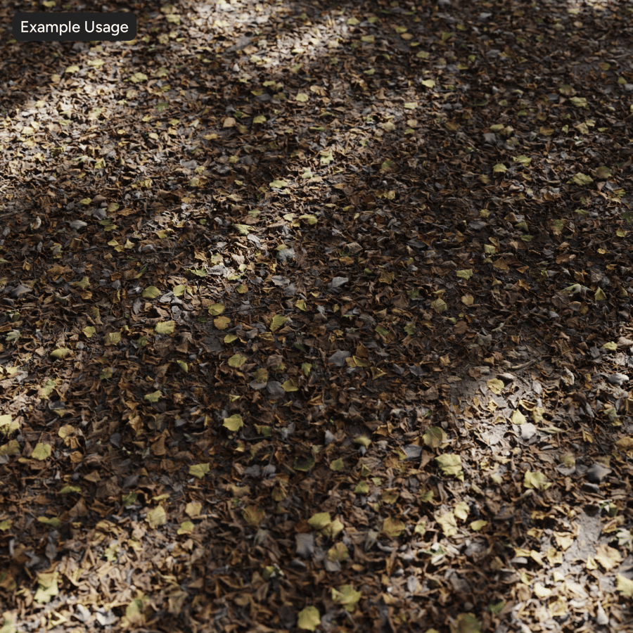 Folhas de outono em textura de terra