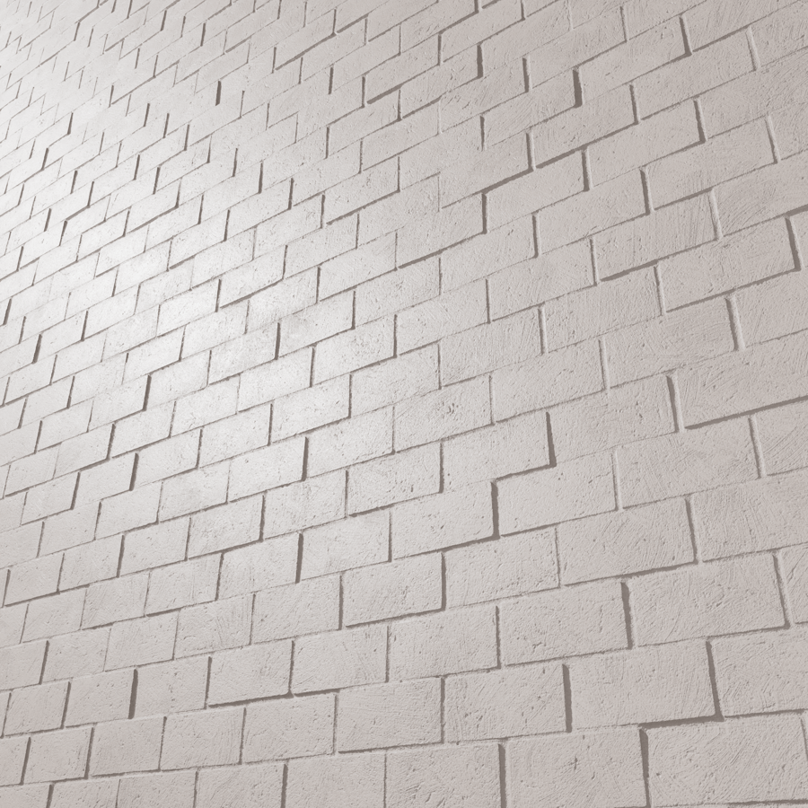 Cinder Block Wall Running Painted Texture, Cream