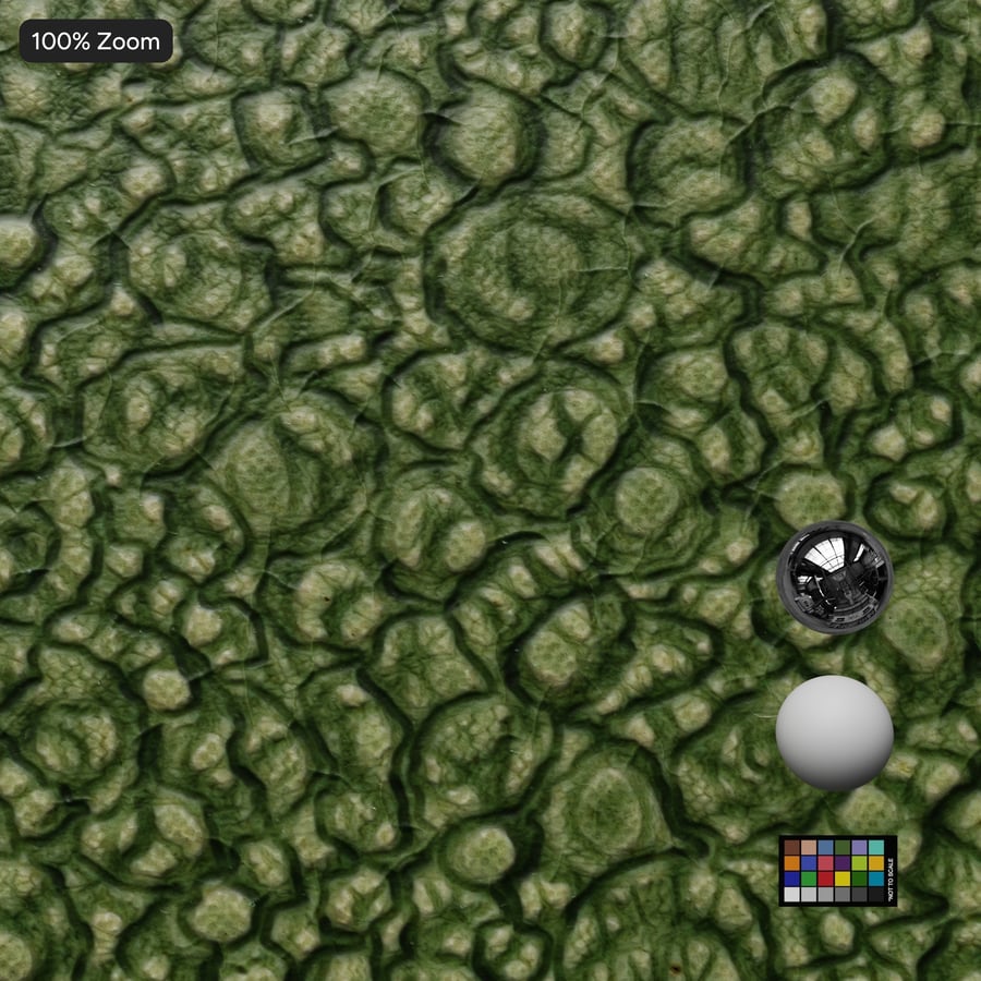 Crawling Glazed Ceramic Pottery Texture, Green