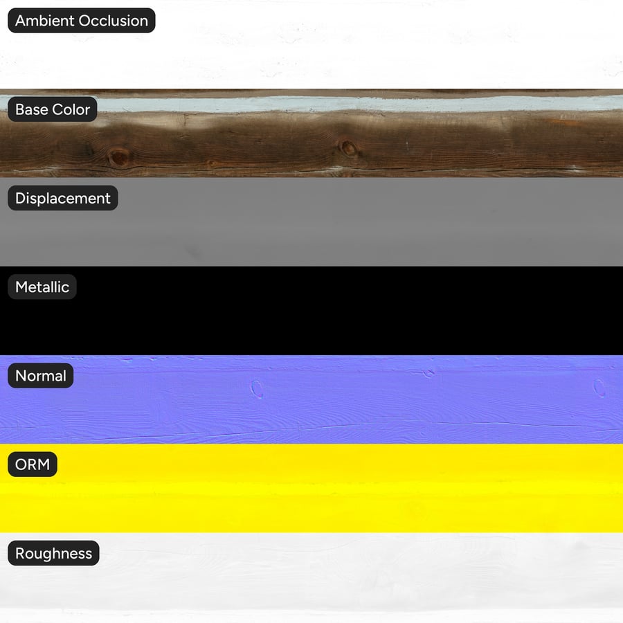 Mortared Rough Hewn Wood Wall Texture