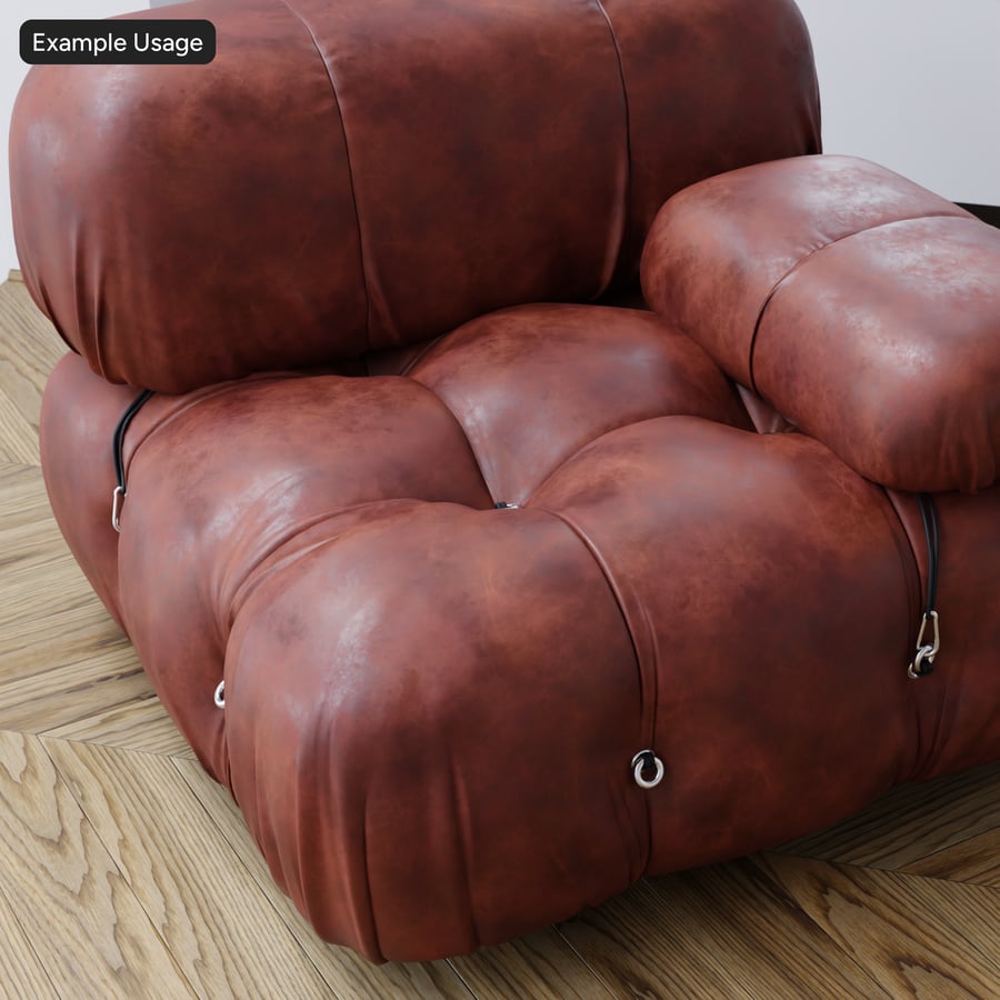 Patina Vintage Leather Texture, Red Brown