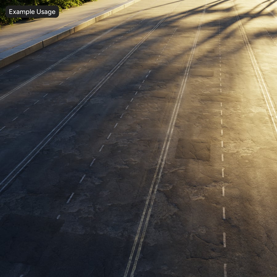 Textura de asfalto de estrada de quatro faixas ligeiramente danificada, cinzenta