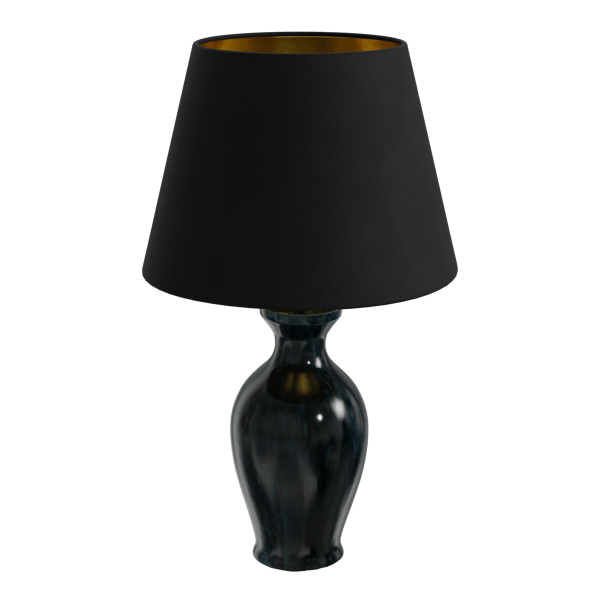 Eno Ceramic Danteur Peacock Shade Lamp Model, černá barva