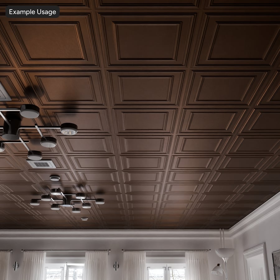 Piastrella per controsoffitto a pannelli roughness, bronzo