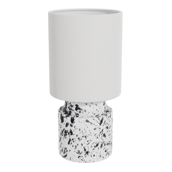 Eno Ceramic Splattered Chic Shade Lamba Modeli, Beyaz