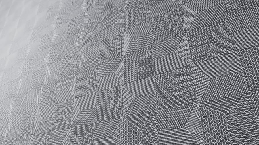 Tecido para estofos com padrão Crystal Field, cinzento
