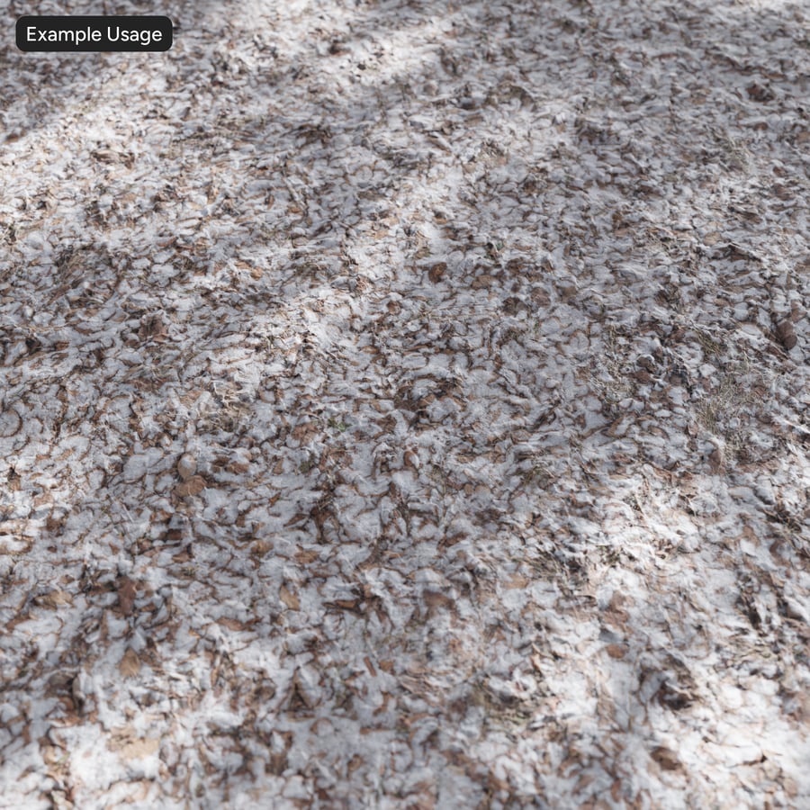 Textura de folhas na neve